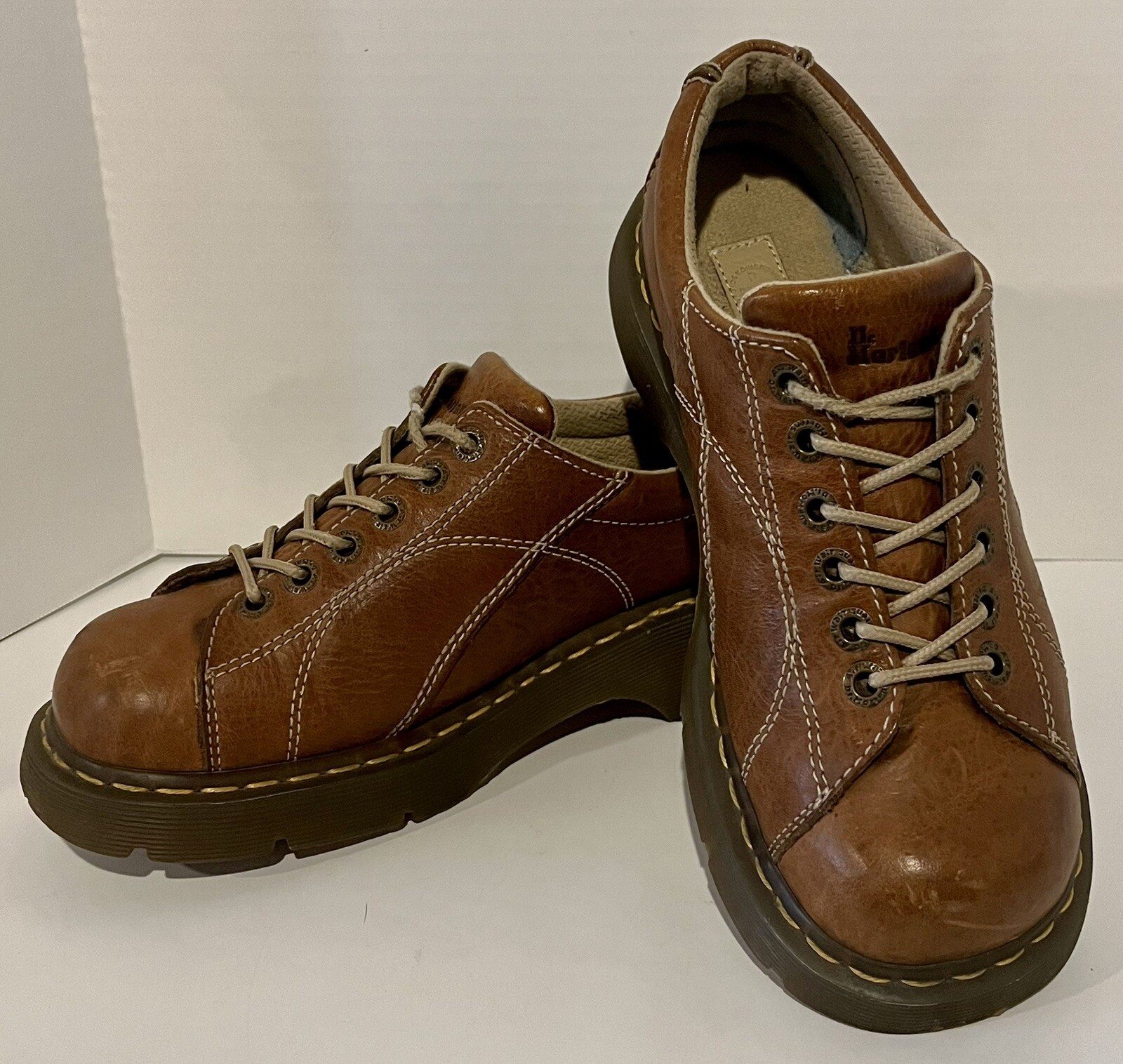 RARE VTG Dr. Martens Vtg Brown Floral Embossed 12… - image 1