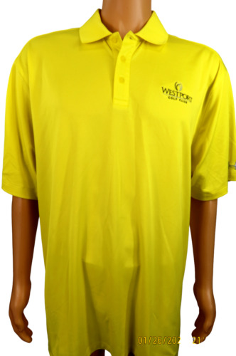 Under Armour Westport Golf Club Yellow Golf Polo S