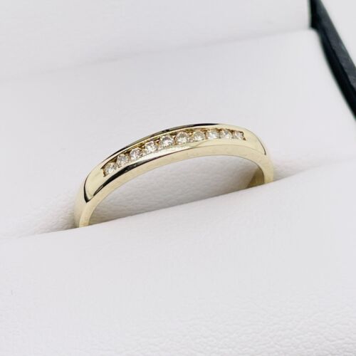 9ct Yellow Gold RBC Diamond Channel Set Ring 0.07… - image 1