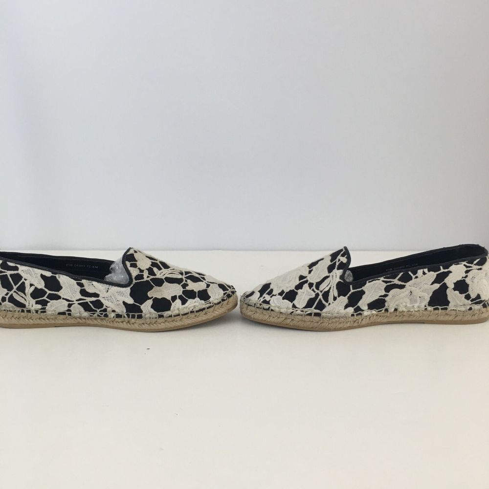 Cole Haan Palermo Espadrille Black and White Lace… - image 6