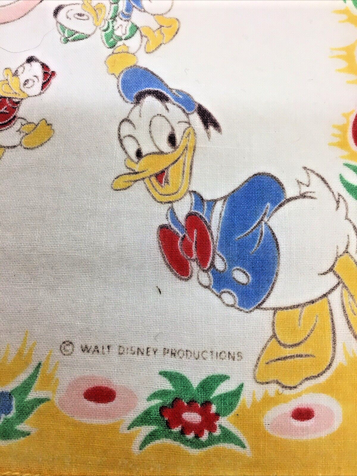 Vintage Donald Duck Daisy Handkerchief - image 3