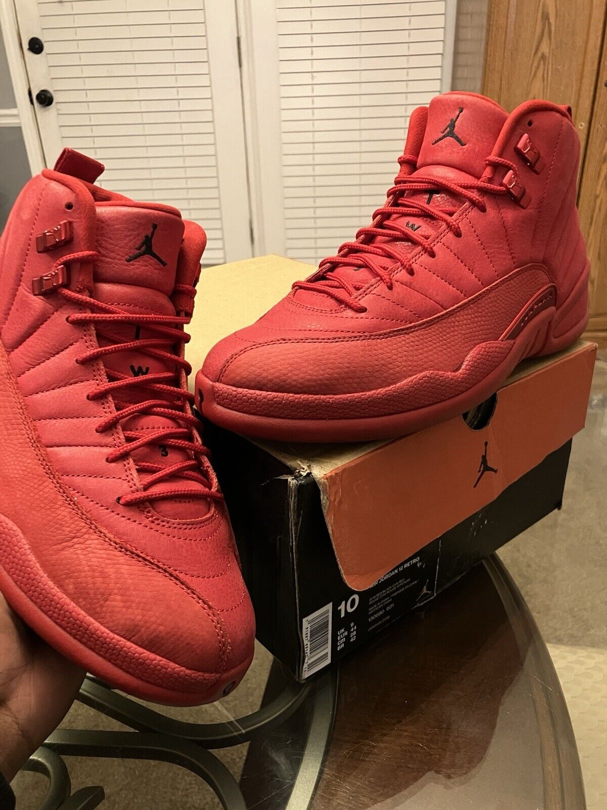 Size 10 - Air Jordan 12 Retro Gym Red - image 1