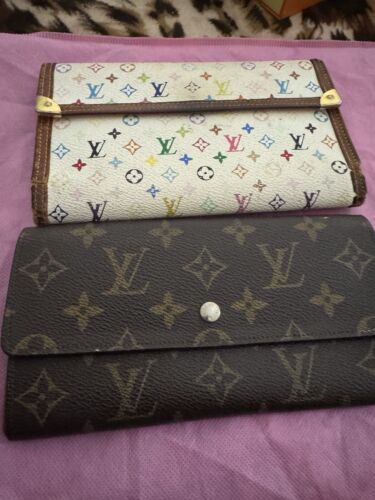 authentic LV Multicolor & LV Sarah Wallet Bundle