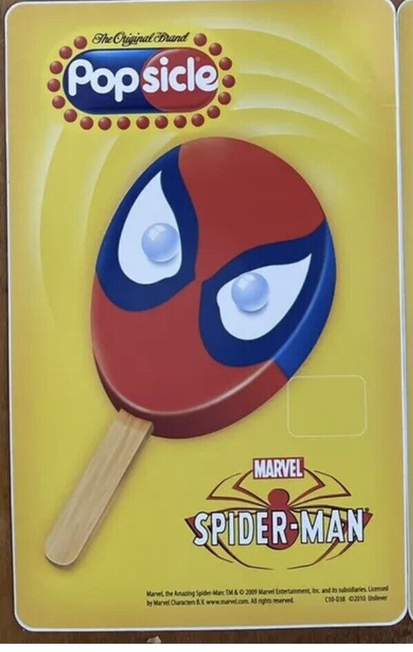 Spider-man popsicle brand Ice Cream Truck, push cart Sticker | eBay