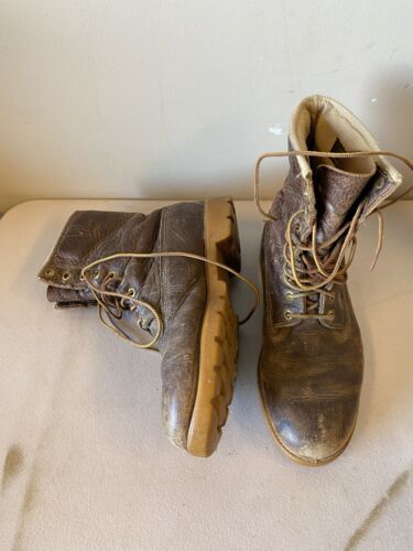 VTG 70s 80s Timberland Leather Boots Sz 12 Workwe… - image 1