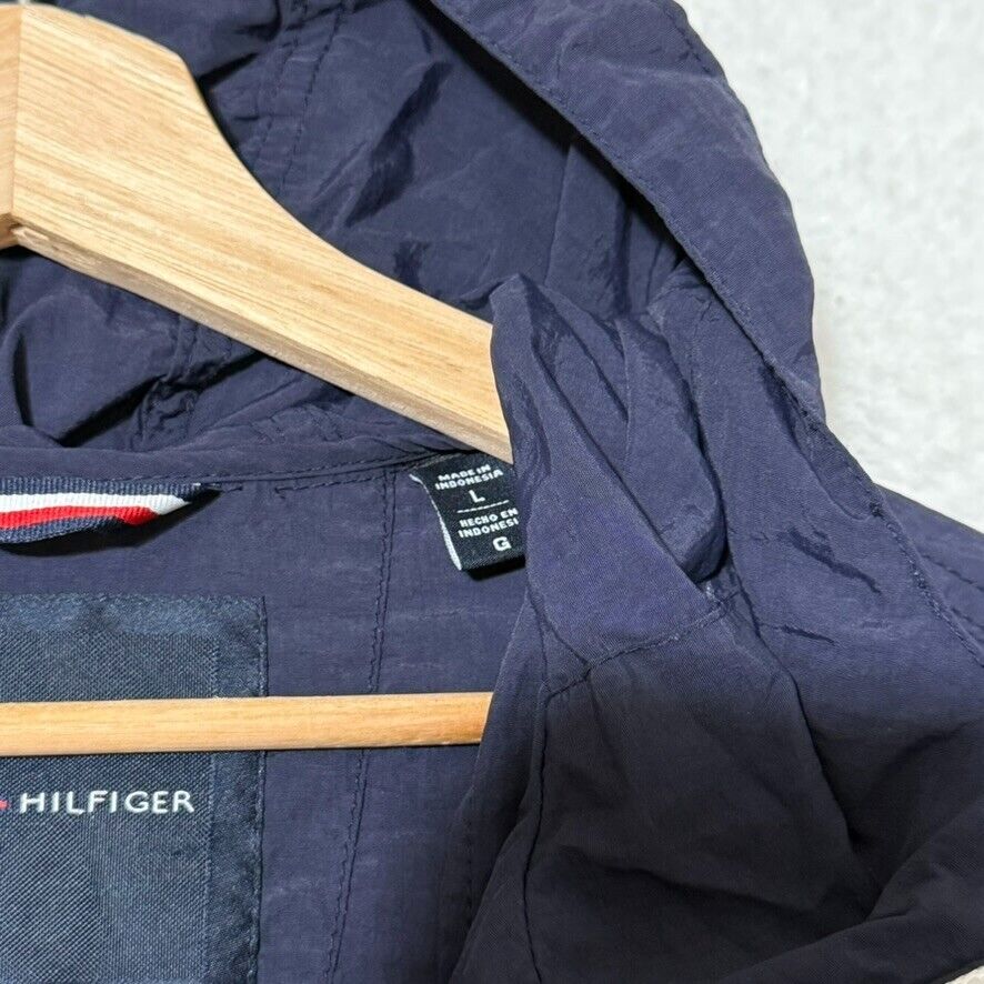 Tommy Hilfiger Jacket Large Navy Blue Nylon Pullo… - image 7