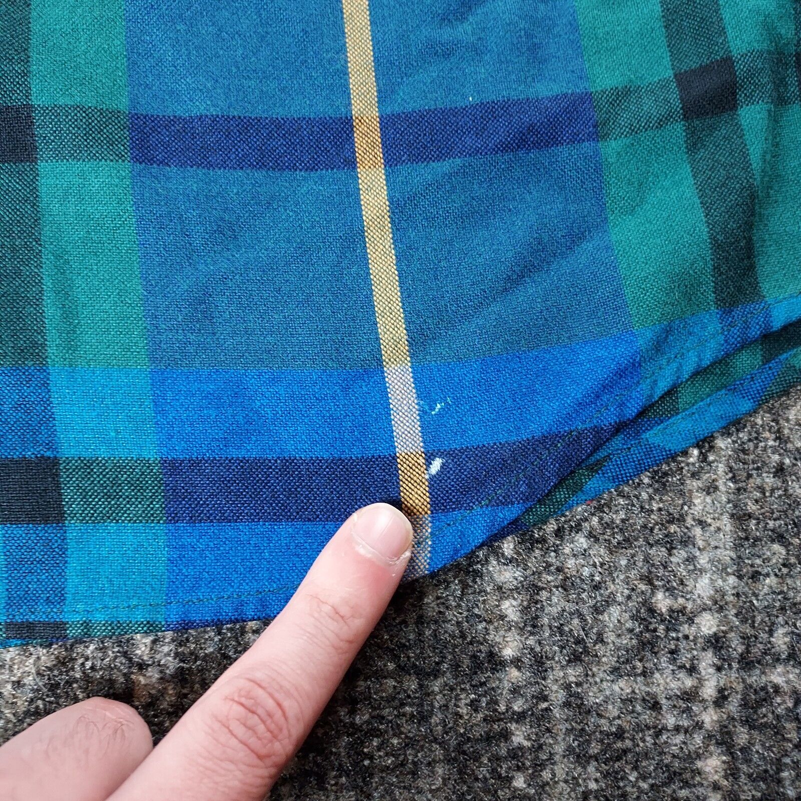 Vintage Saugatuck Dry Goods Mens Blue Green Plaid… - image 3