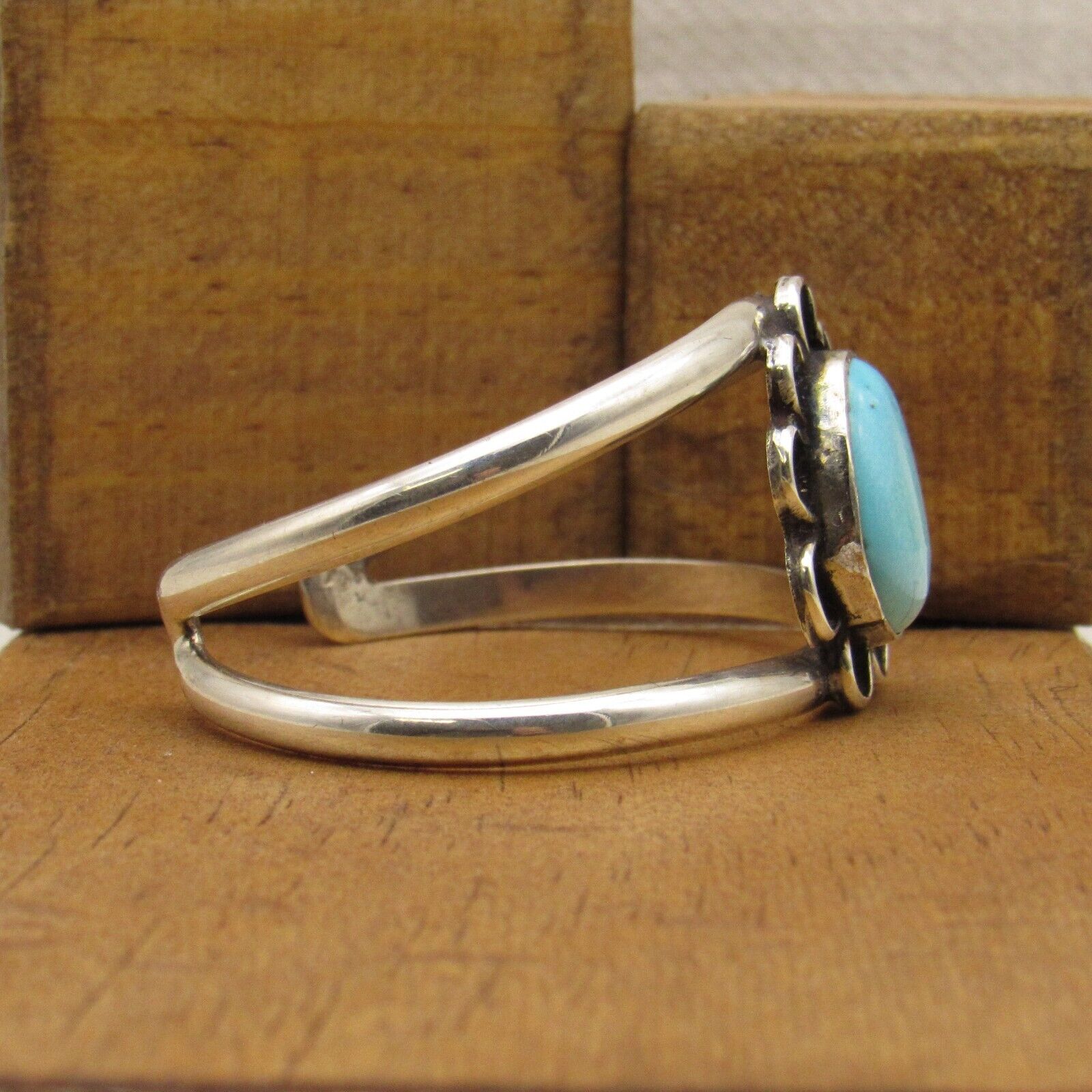 Southwest Sterling Silver and Turquoise Cuff Brac… - image 2