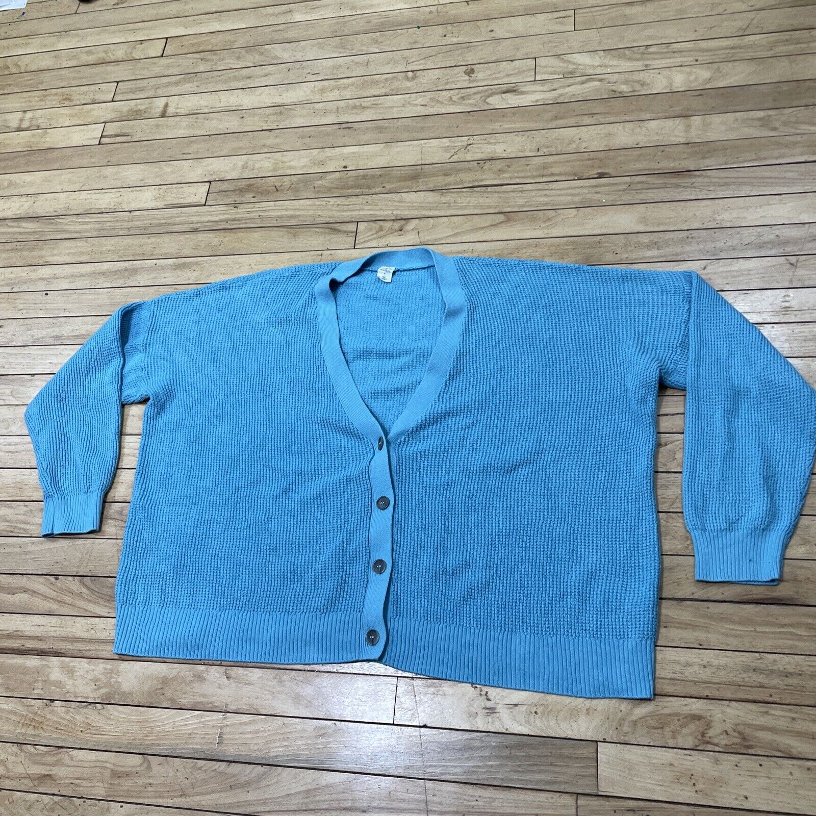 MELROSE & MARKET Cardigan Women 3X Teal Blue Chun… - image 21