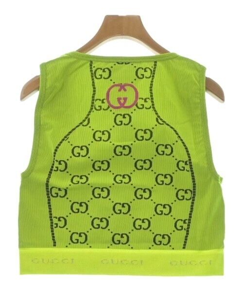 Gucci Tank Top Sports Bra Gg Logo Light Neon Gree… - image 2