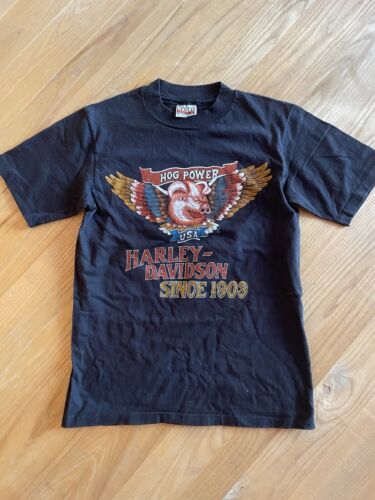 Harley Davidson Hog Power Tee 80s