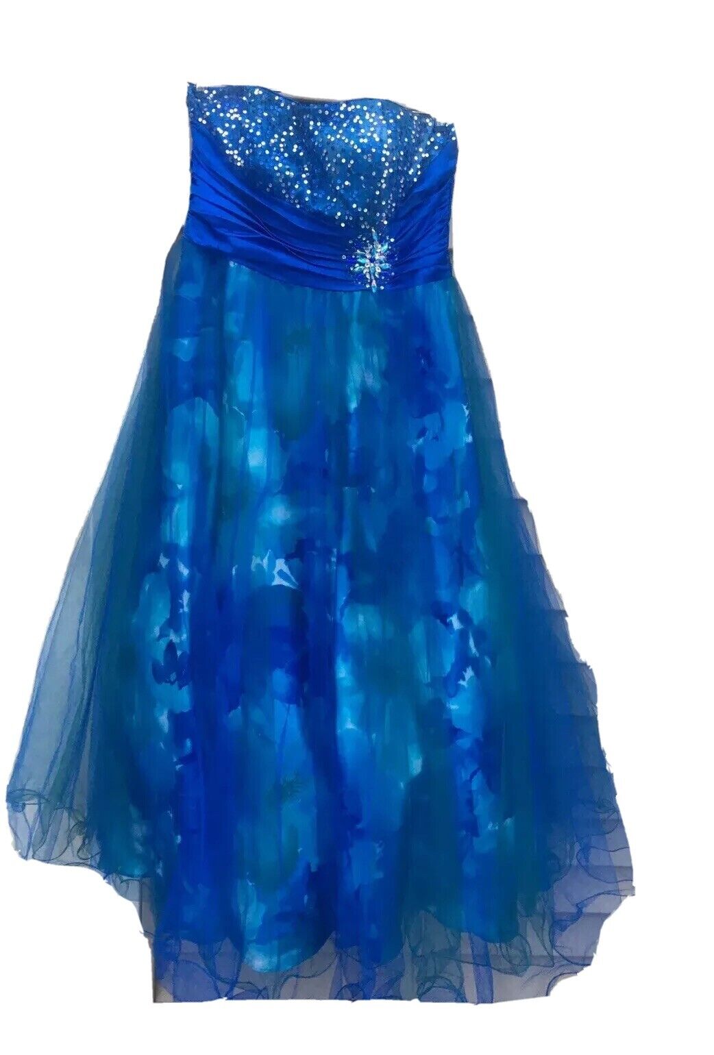 BEAUTIFUL!! DEB Ruched Sequin Formal/Prom Ball Go… - image 1