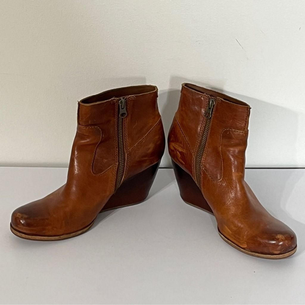 Kork-Ease Michelle Brown Wedge Ankle Boots - image 3