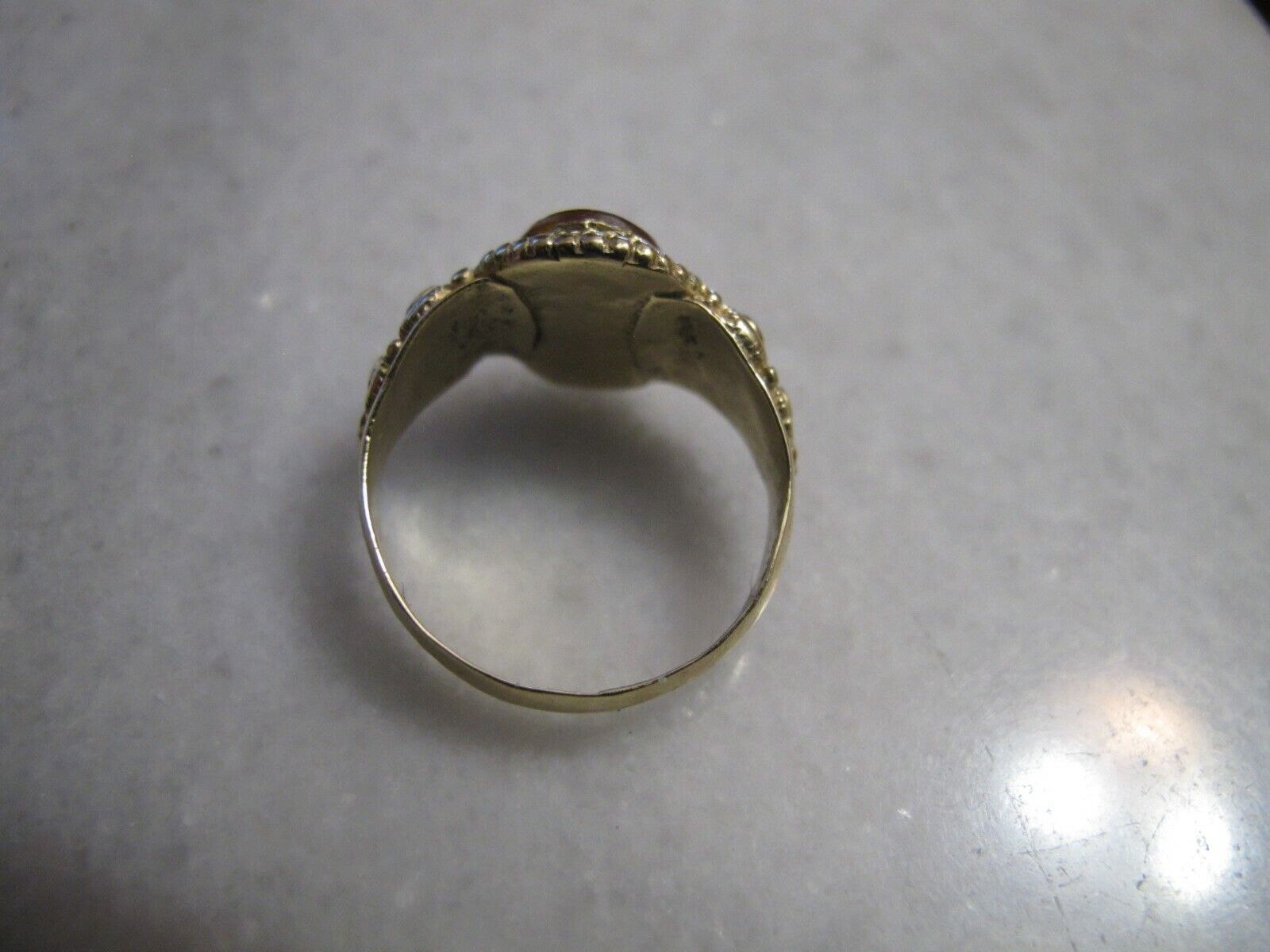 Antique Georgian Yellow Gold 15ct  Ring With Old … - image 5