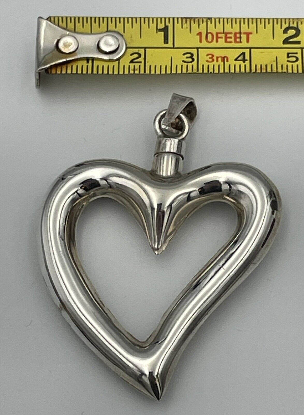 Sterling Silver 925 Heart Perfume Bottle Pendant … - image 12