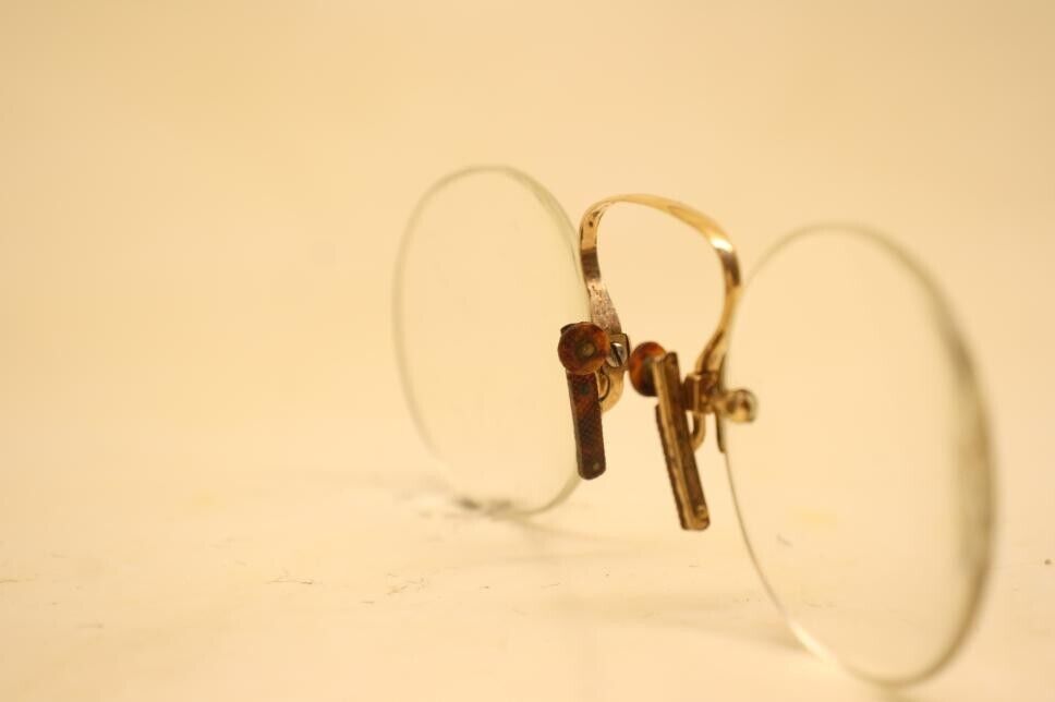 Antique Gold Spring Bridge Pince Nez Eye Glasses … - image 3