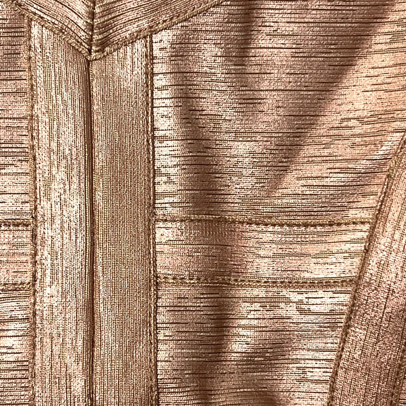 Rose Gold Bandage Bodycon Cocktail Dress - image 6