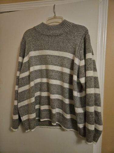 christopher and banks grey striped sweater - image 1