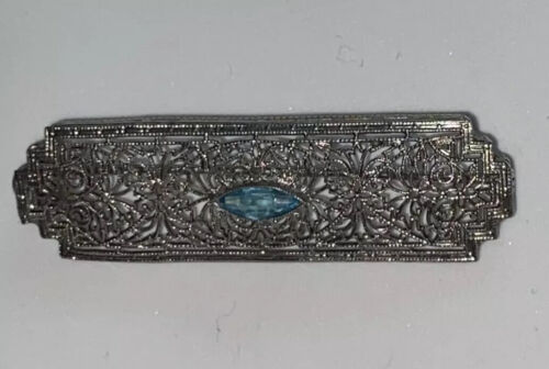 Antique Victorian Sterling Silver Brooch - image 1