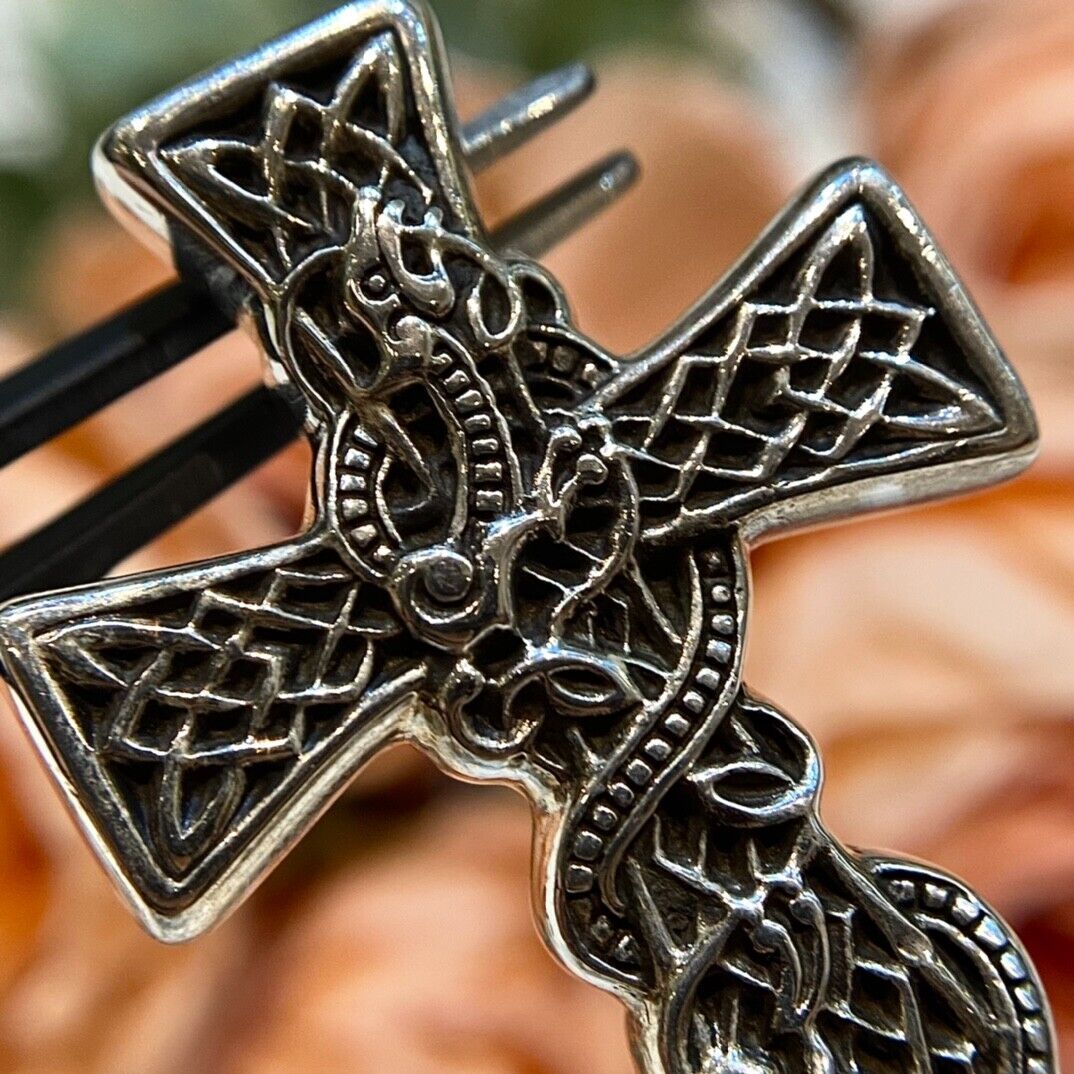 Chrome hearts 925 Silver Flame Cross pendant - image 2