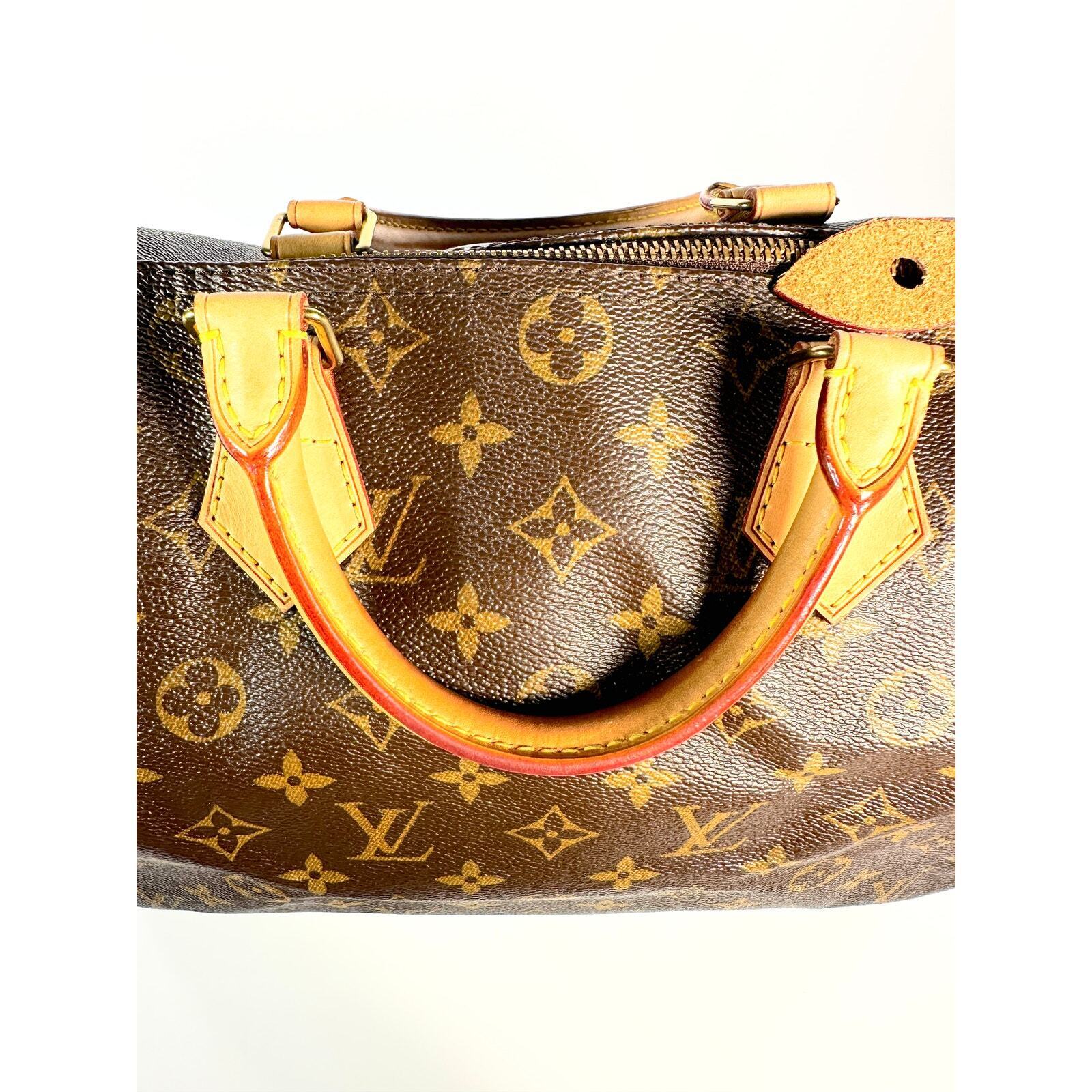 LOUIS VUITTON Speedy 30 LV Monogram Canvas Leathe… - image 11