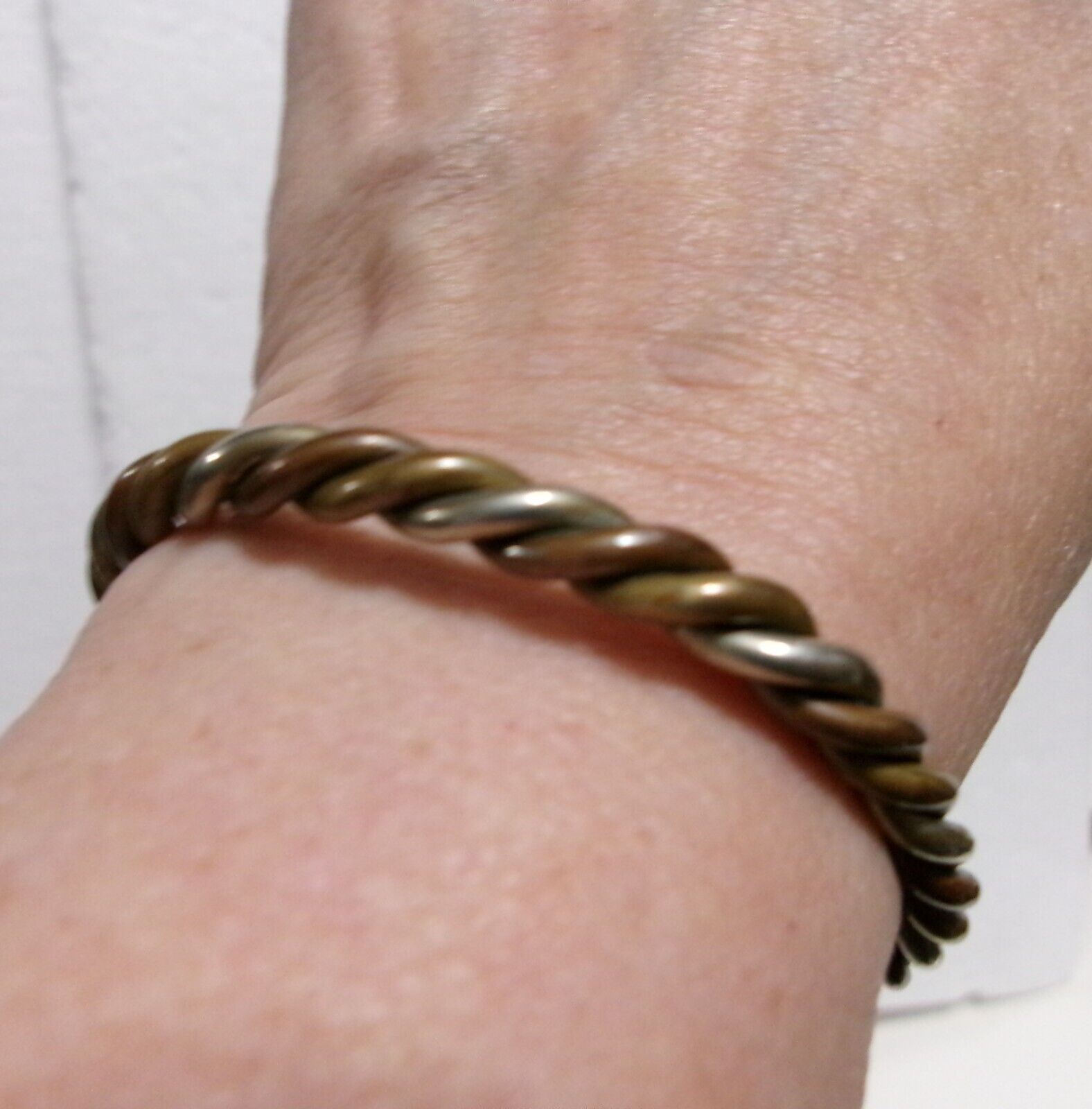 Vintage AVON Cuff Bracelet 1970's Twisted Metals … - image 3