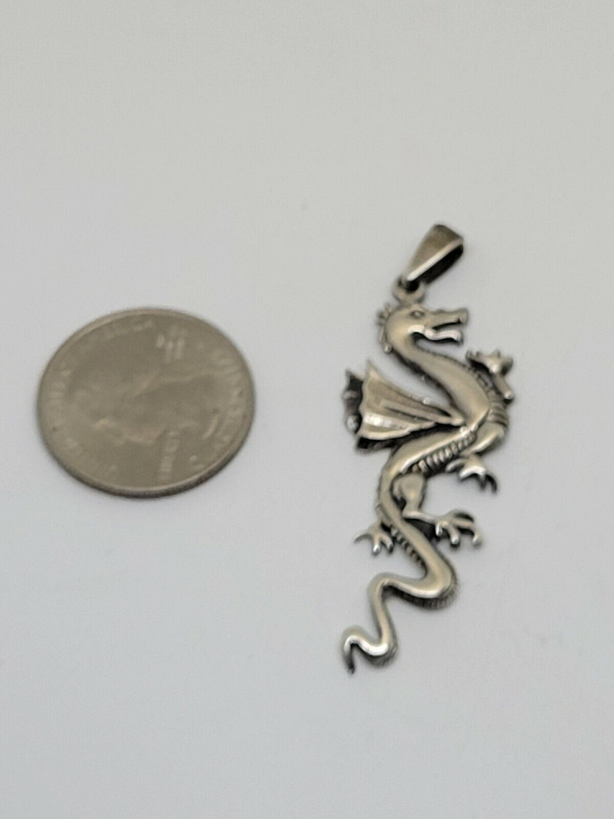 Sterling Silver Flying Dragon Pendant - image 4