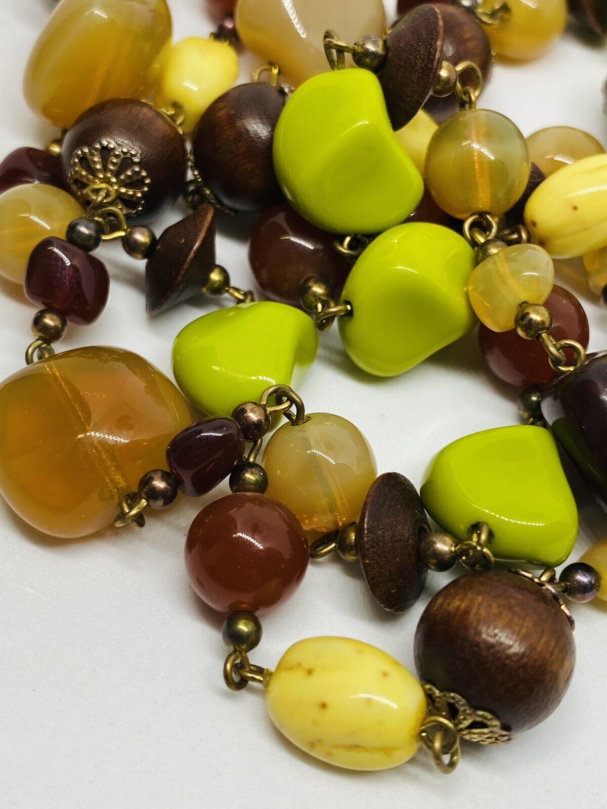 102 Inch Vintage Flapper Gemstone Beaded Necklace… - image 6