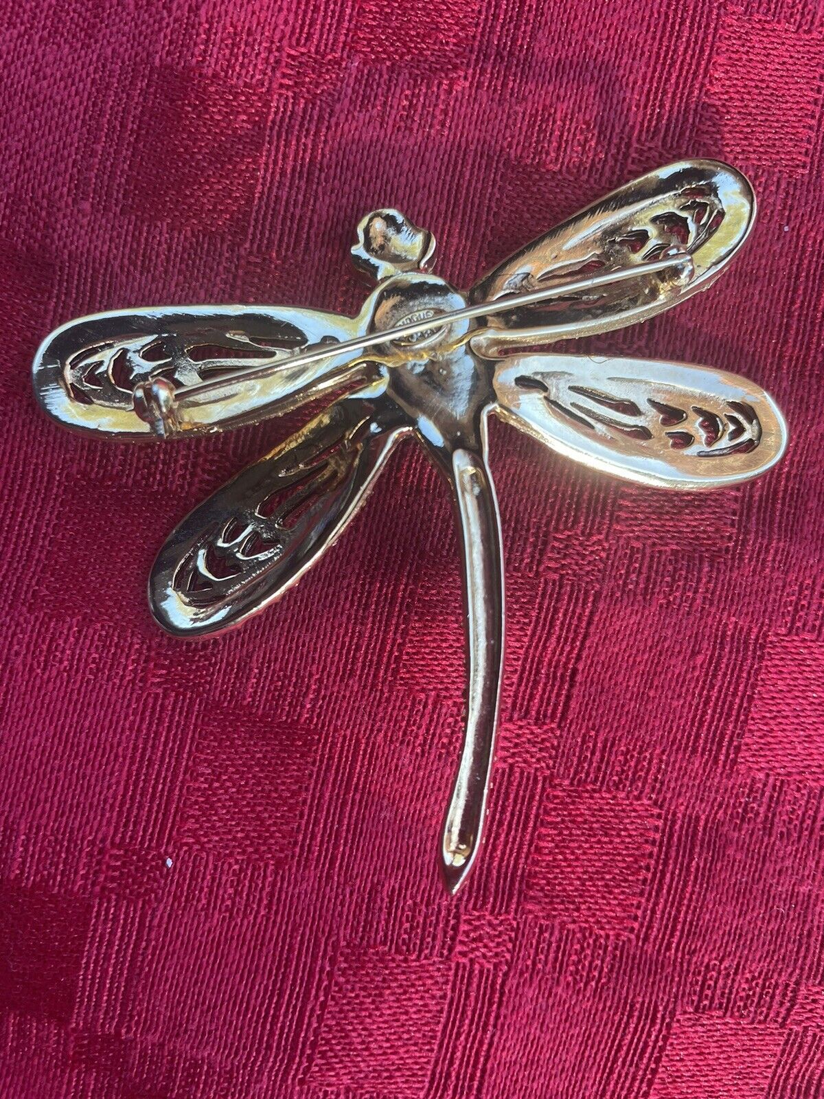 Vintage Unsigned Vogue Filigree Dragonfly Brooch … - image 2