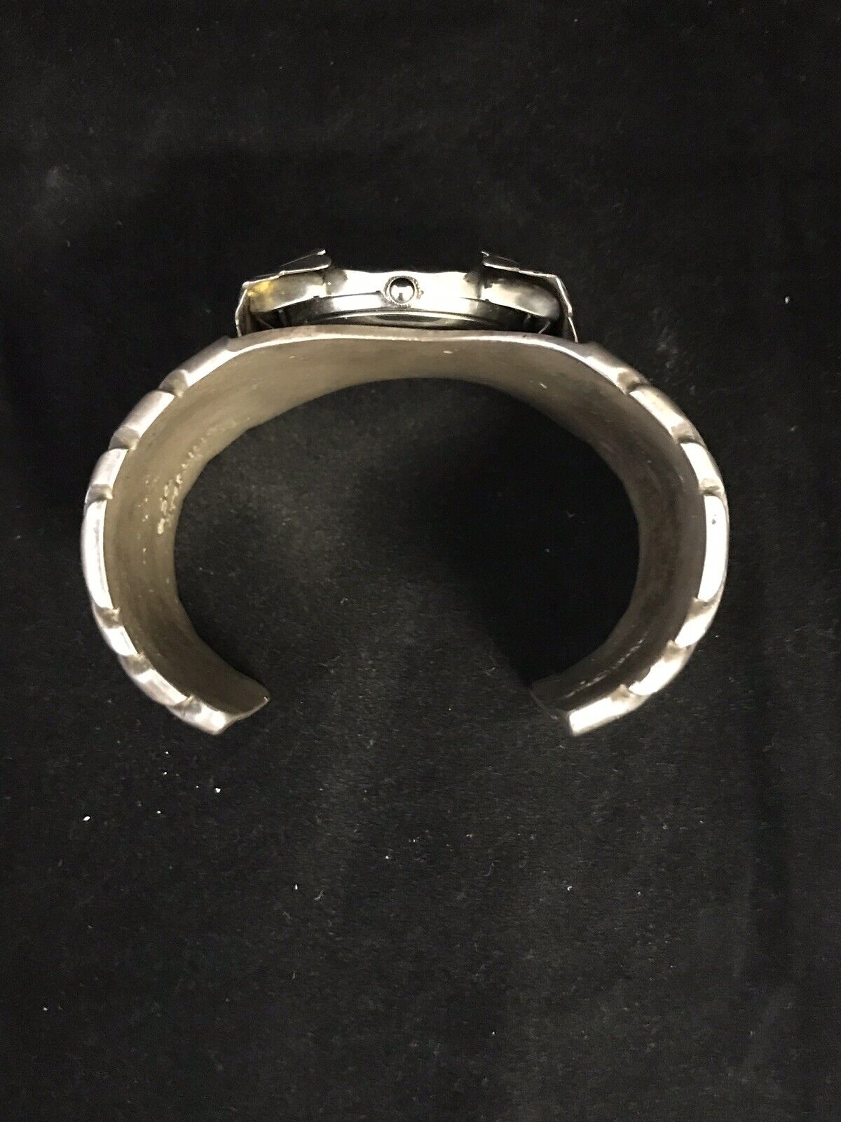 Vintage Sterling Silver Watch Cuff*Large*Signed* - image 7