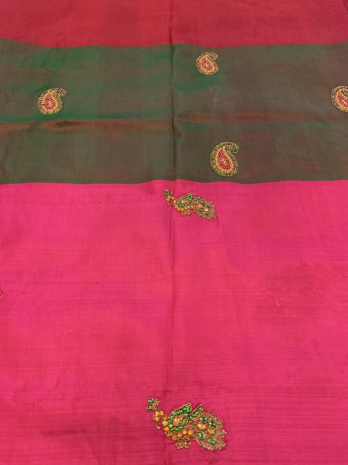 beautiful multi color pure kanchi silk saree with… - image 4