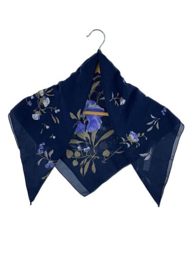 Christian Dior Scarf Silk NVY Floral Women's - image 1