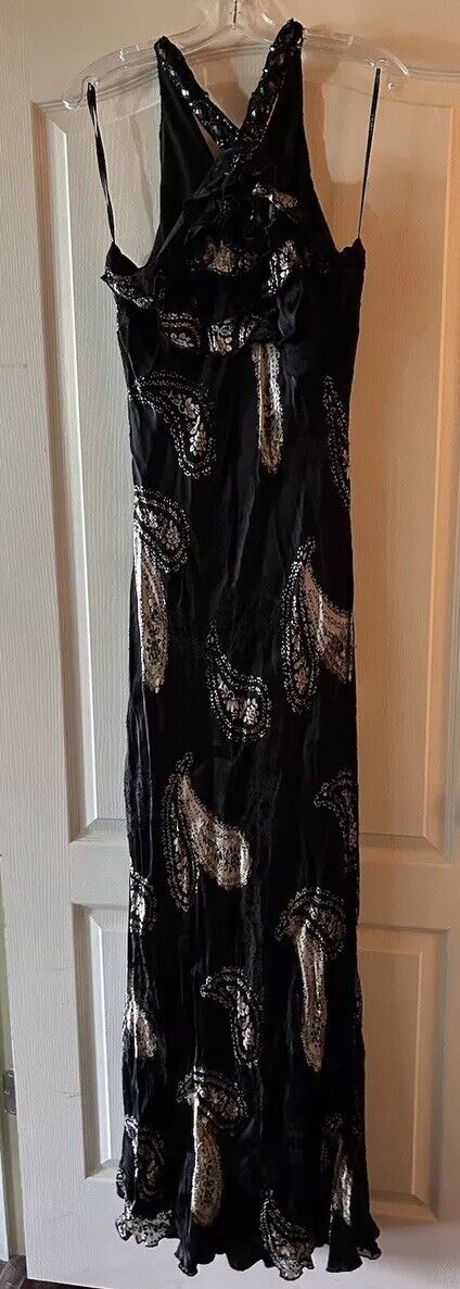 Cachet Black White Paisley Size 16 Silk Blend Wom… - image 1