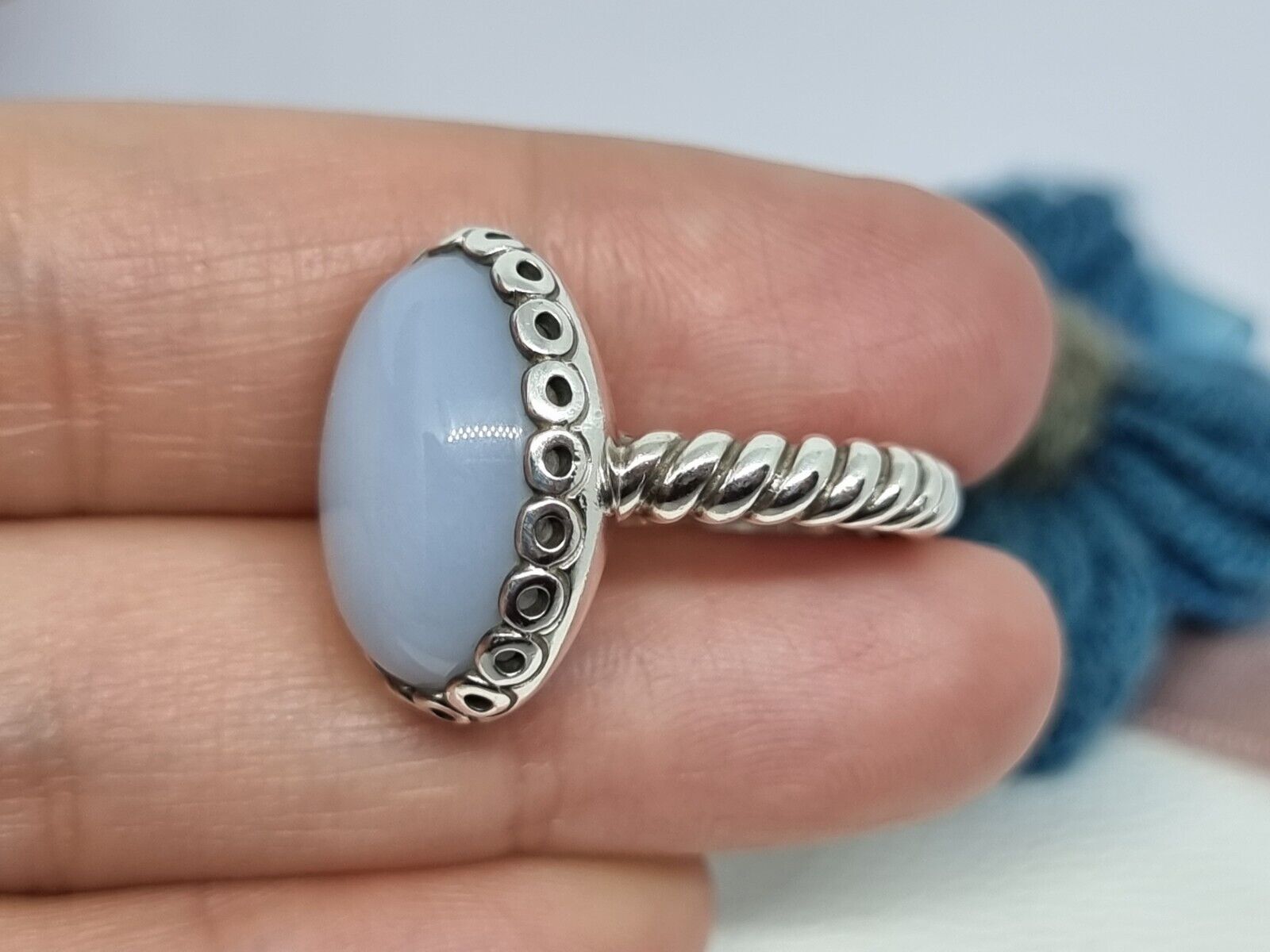 Genuine Pandora Chalcedony Forever my Friend Ring… - image 5