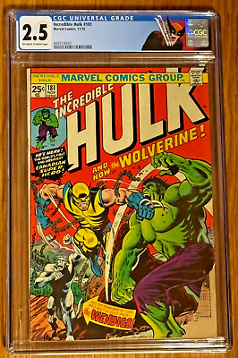 Custom Logo! Incredible Hulk #181 11/74 CGC Graded 2.5!! | eBay