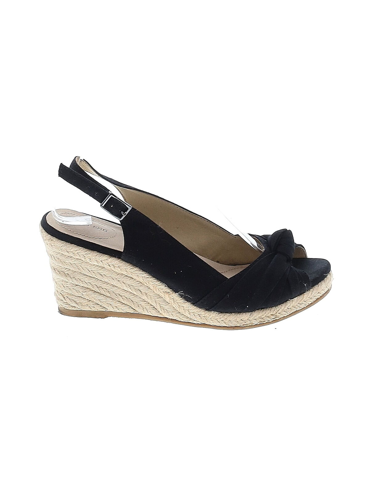 Lands' End Women Black Wedges 6 - image 1