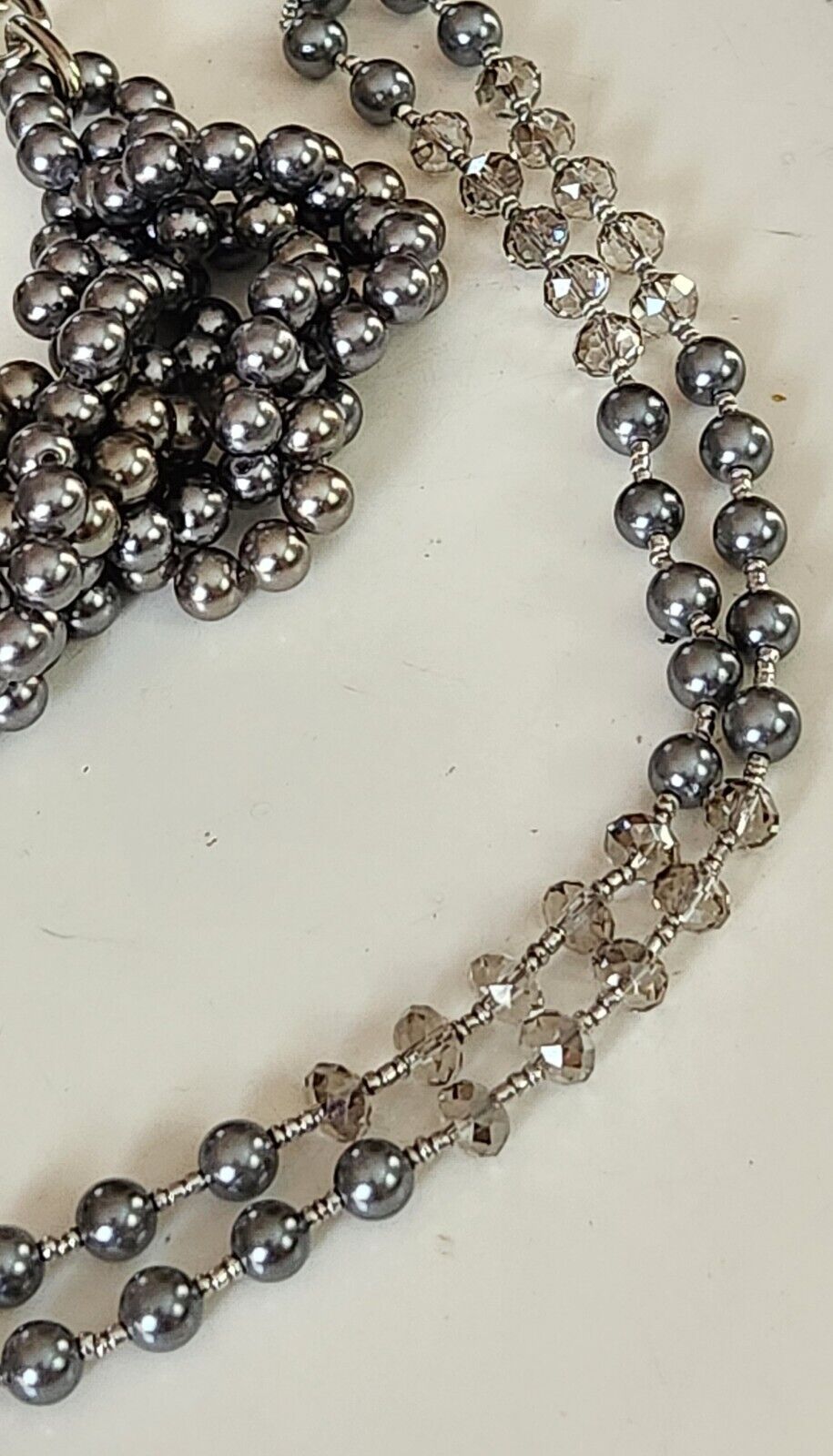 Faux Pearl Necklaces Lot Of 5 Vintage Blue Gray F… - image 14