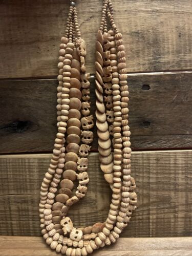 Tibetan Banjara Tribal Bone Necklace Handmade Gyps