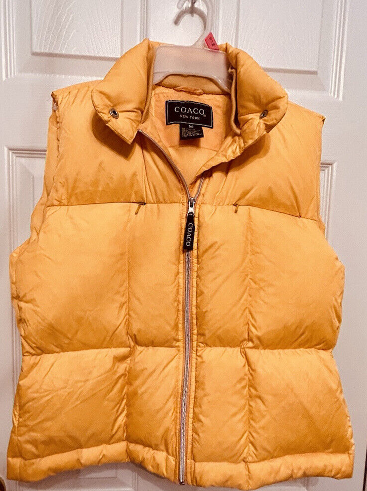 Coaco New York Size Med Womens Down Vest Full Zip… - image 1