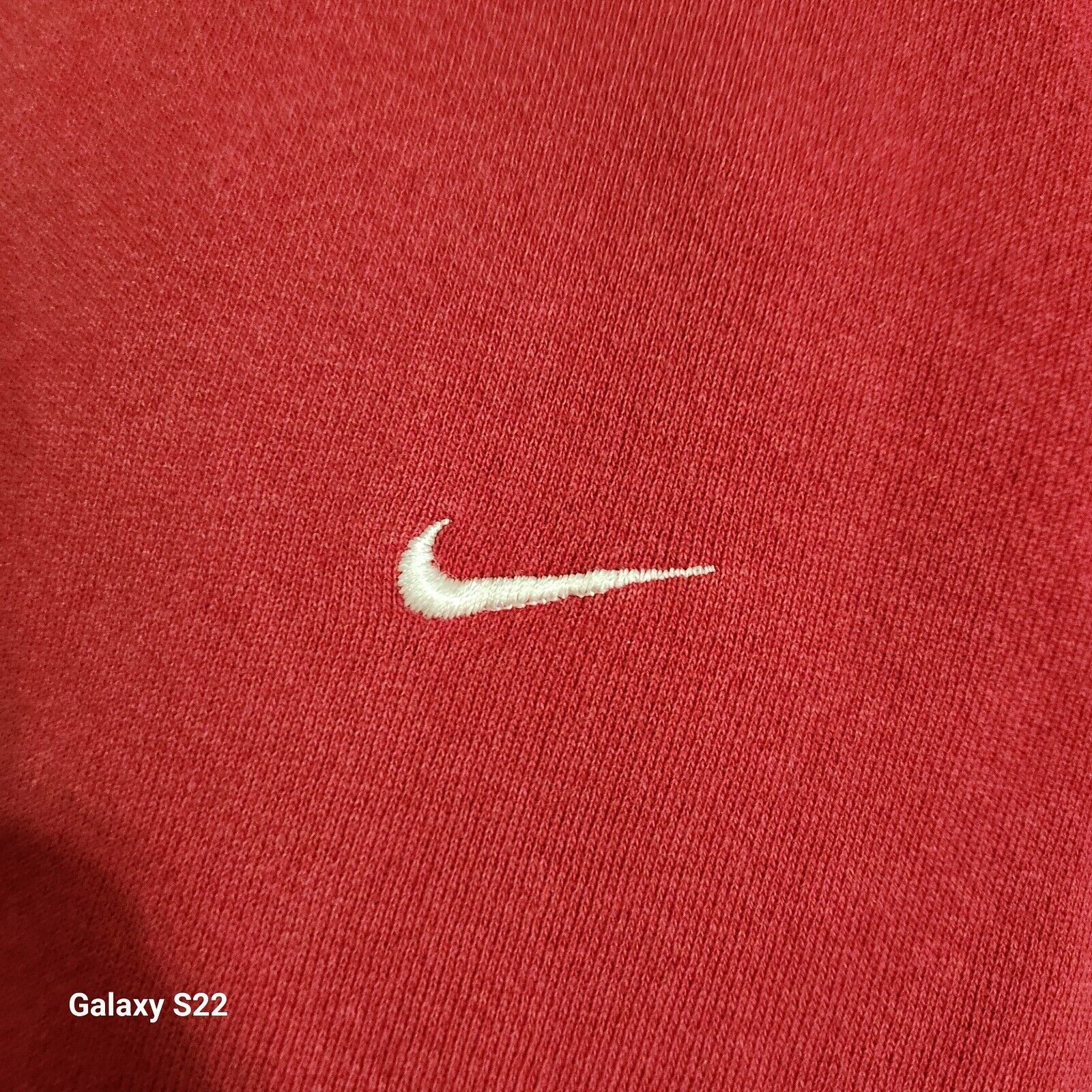 Vtg Y2K Nike Crewneck Red Pullover Sweatshirt Sz … - image 4