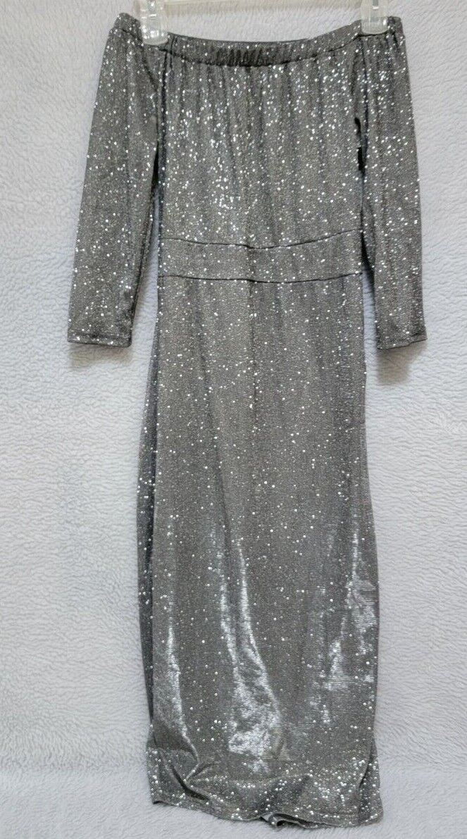 Womens Dress Size M L Medium Large Silver Black G… - image 7