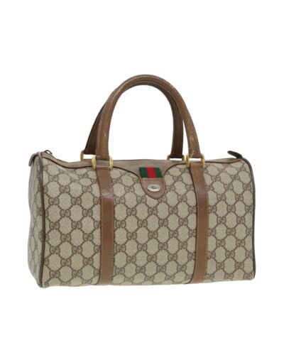 Pre Loved Gucci Vintage GG Boston Bag  -  Luggage 