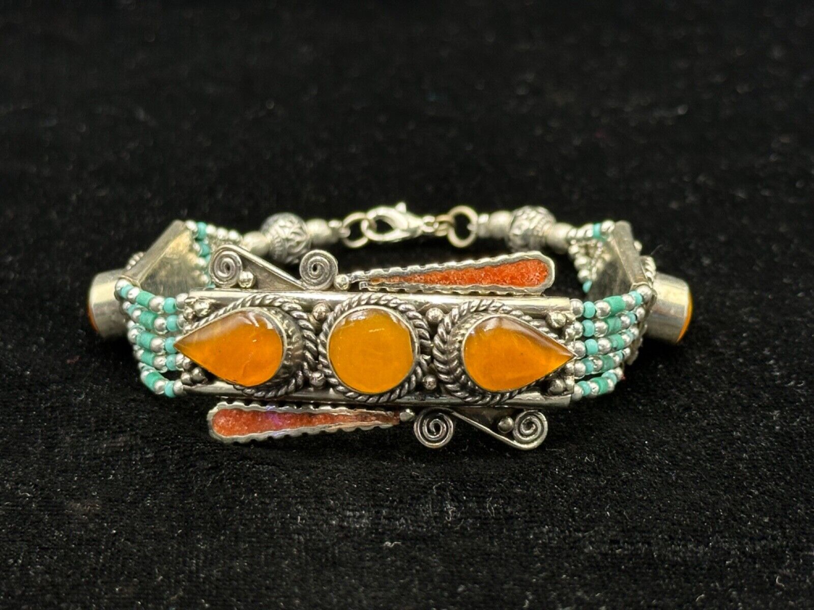 Vintage Tibetan Nepalese Handmade Ethnic Bracelet… - image 3