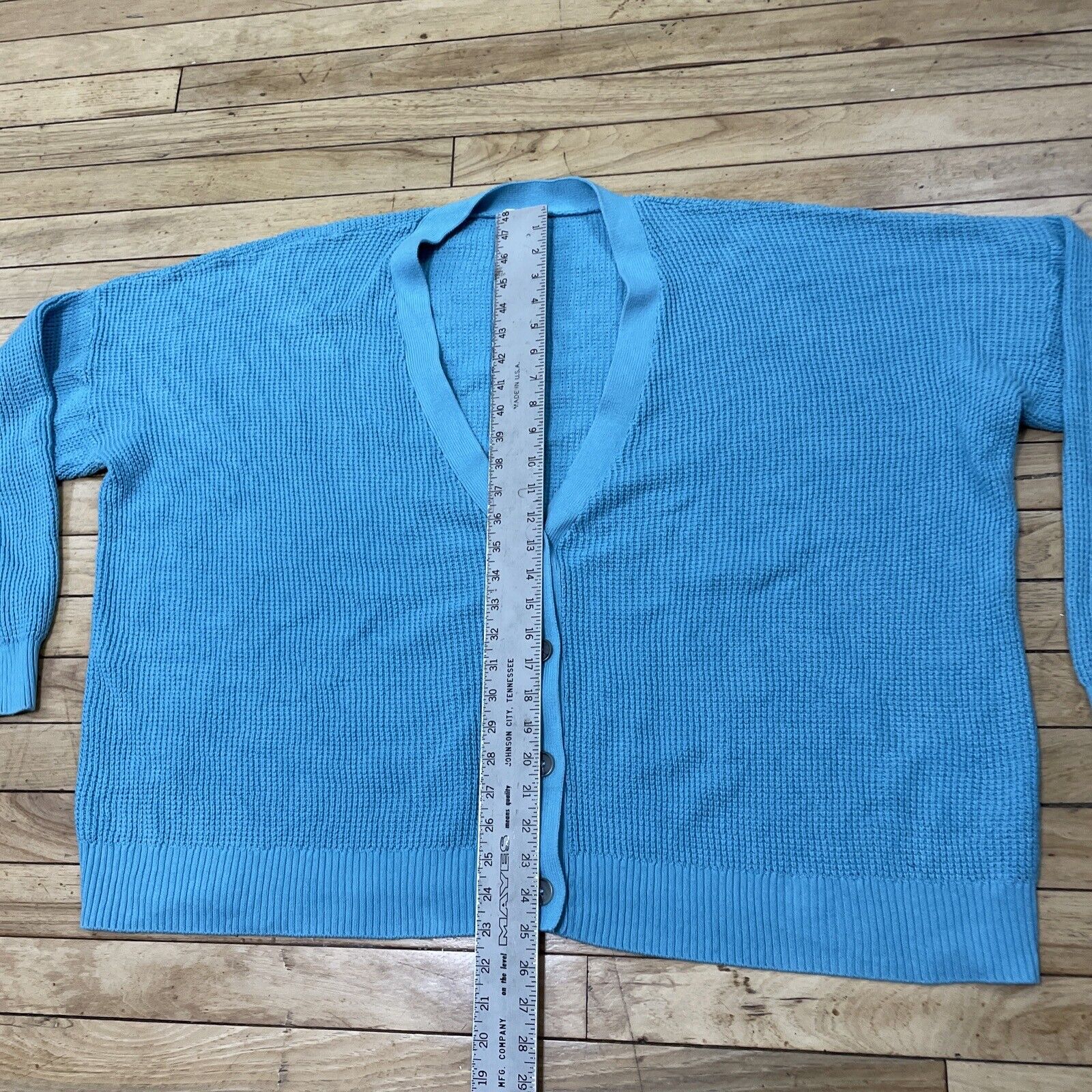 MELROSE & MARKET Cardigan Women 3X Teal Blue Chun… - image 6