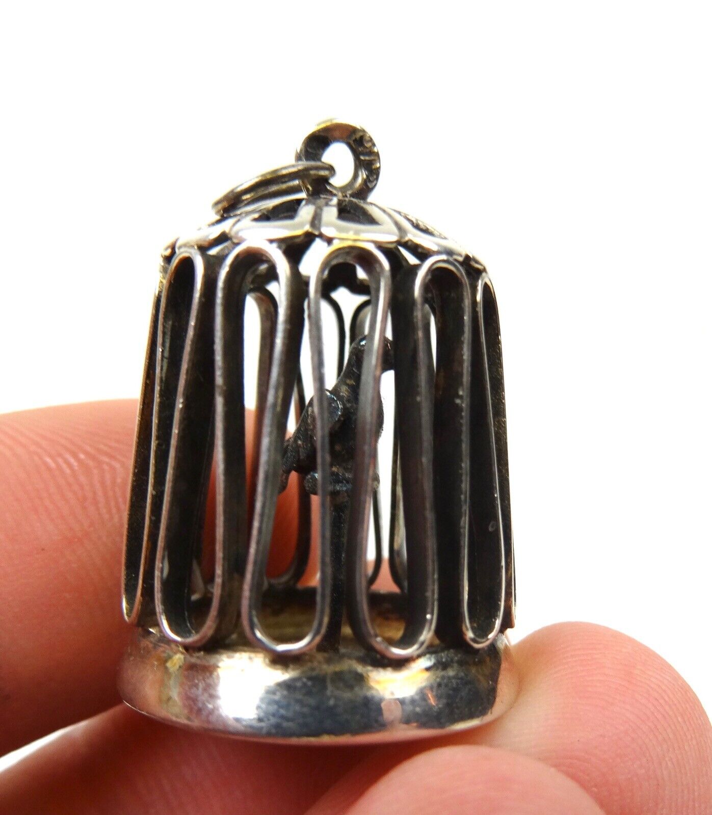 VERY RARE ORIGINAL ART DECO 800 SOLID SILVER PEND… - image 2