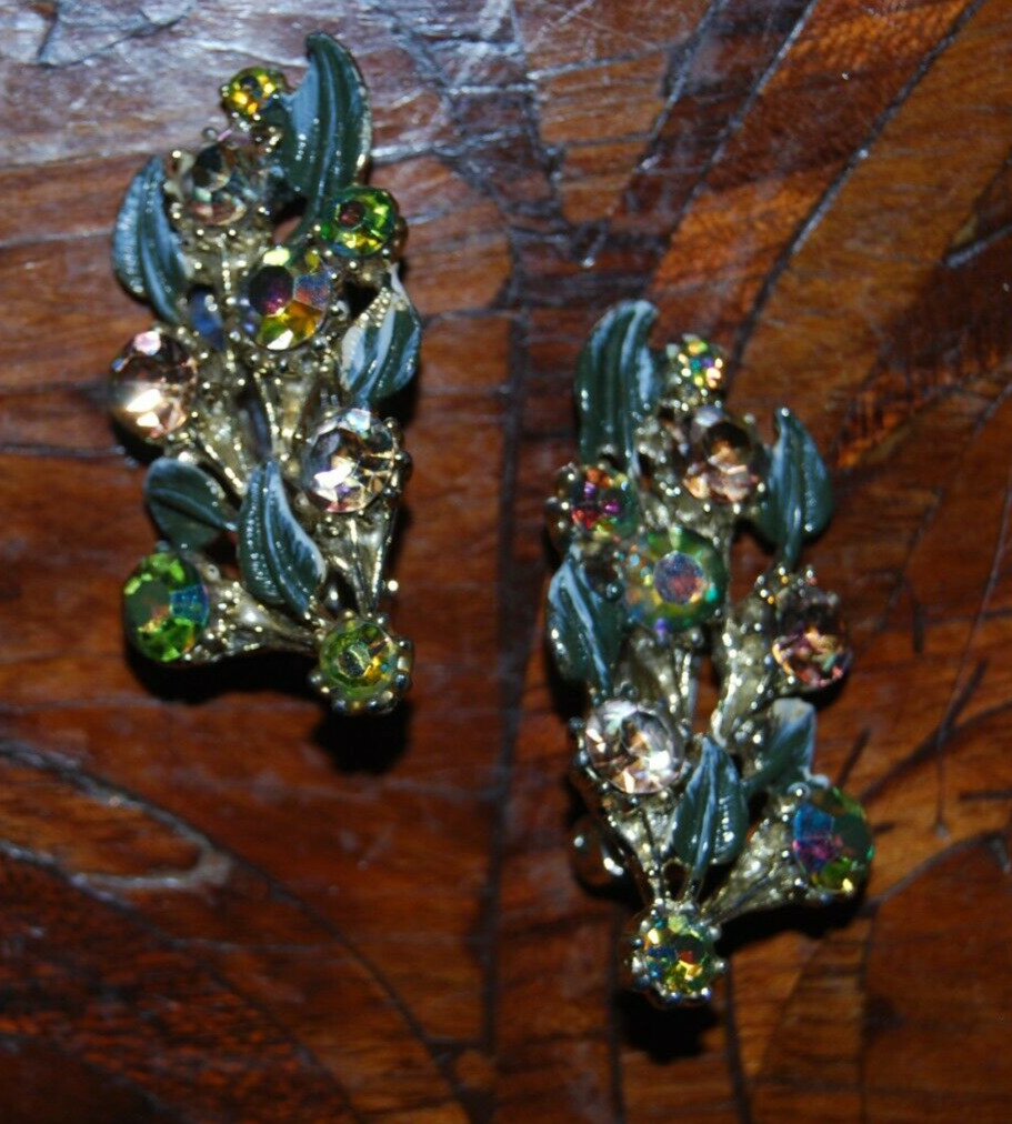 ELEGANT VTG MCM COUTURE ENAMEL & CRYSTALS RHINEST… - image 5