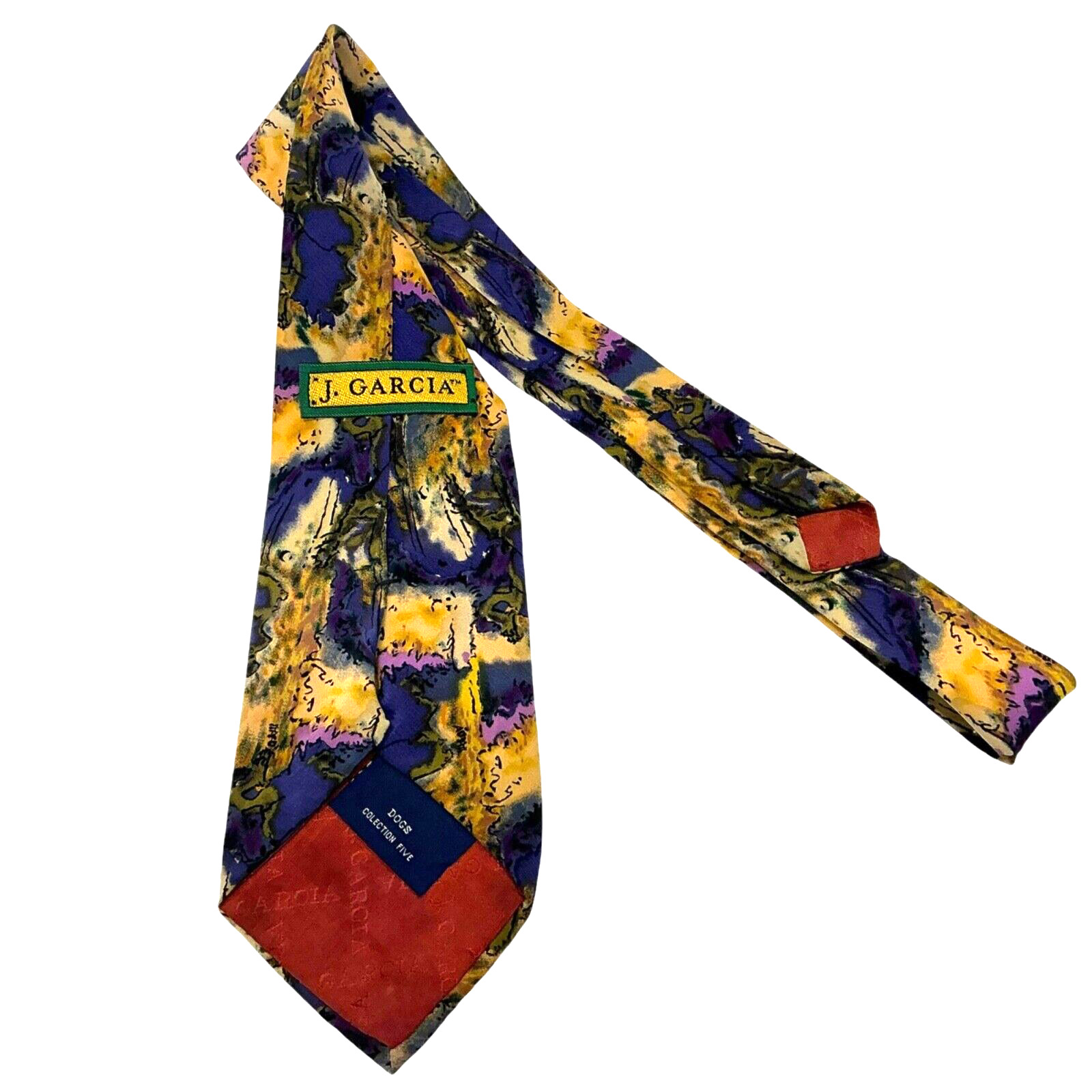 J Garcia Neck Tie Silk Watercolor Collection blue… - image 2