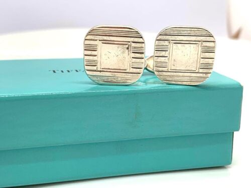 Authentic Tiffany & Co. Cufflinks Silver Pre-owne… - image 1