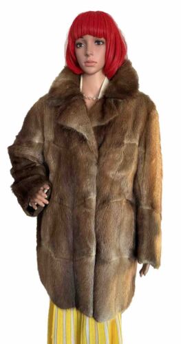 GORGEOUS REAL MINK  BROWN  LUXURY FUR JACKET BEAUT