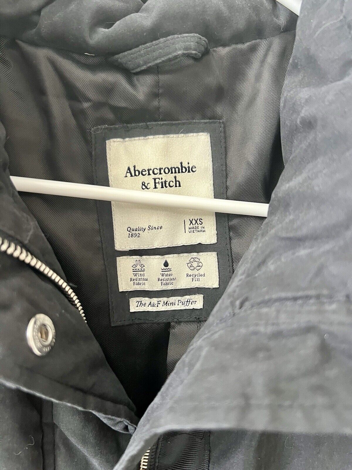 Abercrombie and Fitch mini puffer XXS black - image 2